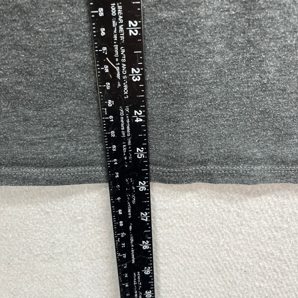 The North Face T-Shirt Womens Large Charcoal Grey Slim Fit Logo Short Sleeve Tee - Picture 4 of 7